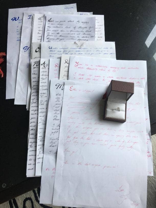 wedding proposal writing